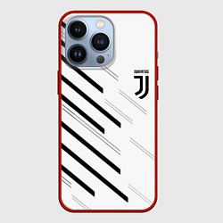 Чехол для iPhone 13 Pro Juventus sport geometry, цвет: 3D-красный