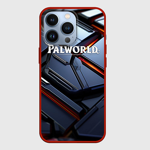 Чехол iPhone 13 Pro Palworld логотип космически плиты / 3D-Красный – фото 1