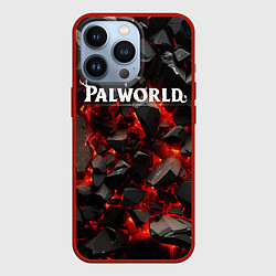 Чехол iPhone 13 Pro Palworld логотип взрыв объемных камней