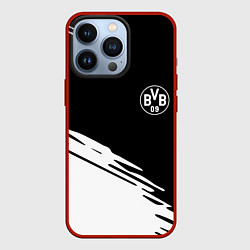 Чехол для iPhone 13 Pro Borussia текстура краски, цвет: 3D-красный
