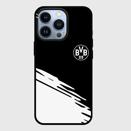 Чехол iPhone 13 Pro Borussia текстура краски / 3D-Черный – фото 1