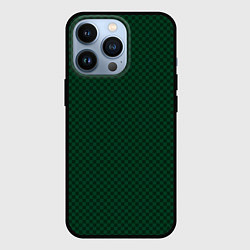 Чехол iPhone 13 Pro Тёмный зелёный текстура квадраты