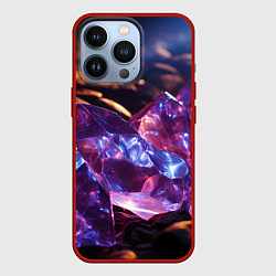 Чехол iPhone 13 Pro Фиолетовые комические камни