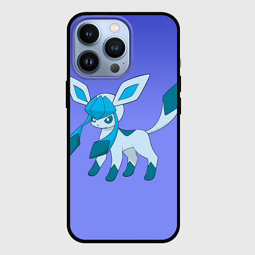 Чехол iPhone 13 Pro Glaceon Pokemon / 3D-Черный – фото 1