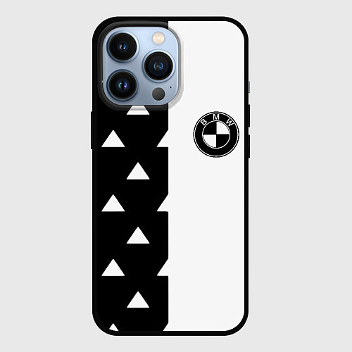 Чехол iPhone 13 Pro BMW геометрия / 3D-Черный – фото 1
