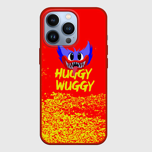 Чехол iPhone 13 Pro Poppy Playtime хагги вагги хоррор / 3D-Красный – фото 1