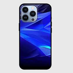 Чехол для iPhone 13 Pro Black and blue abstract background sport style, цвет: 3D-черный