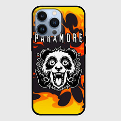 Чехол iPhone 13 Pro Paramore рок панда и огонь