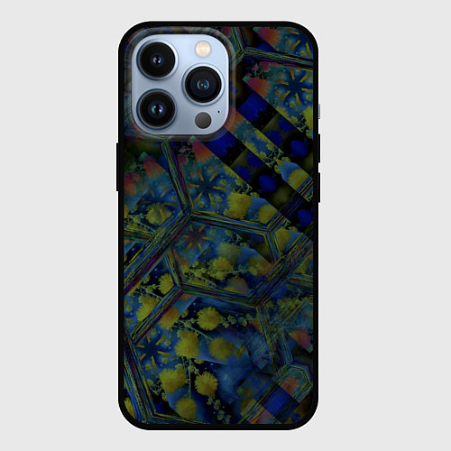 Чехол iPhone 13 Pro Креативный геометрический узор / 3D-Черный – фото 1