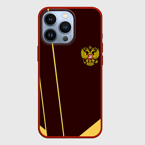 Чехол iPhone 13 Pro Россия спорт стиль ссср / 3D-Красный – фото 1