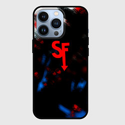 Чехол для iPhone 13 Pro Салли фейс текстура краски, цвет: 3D-черный