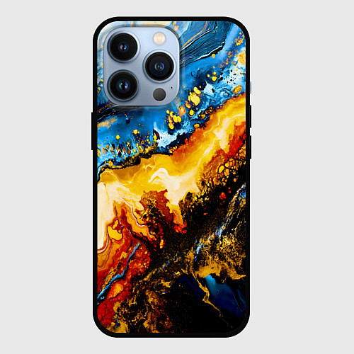 Чехол iPhone 13 Pro Кислотные метаморфозы / 3D-Черный – фото 1