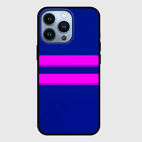 Чехол iPhone 13 Pro Фриск frisk Undertale полосы / 3D-Черный – фото 1