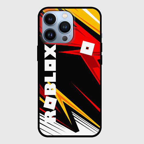 Чехол iPhone 13 Pro Роблокс - спортивная абстрация / 3D-Черный – фото 1