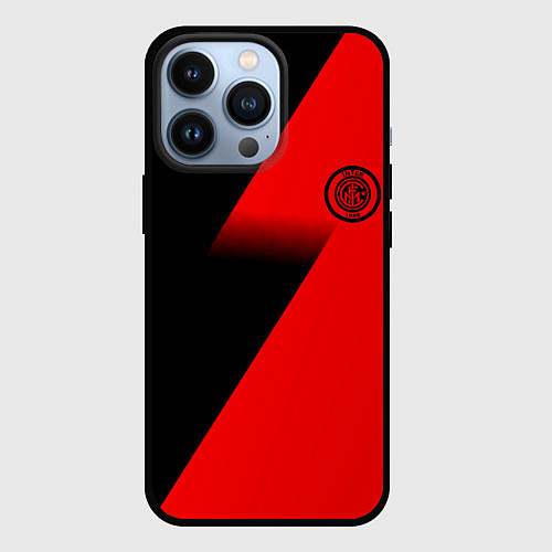 Чехол iPhone 13 Pro Inter geometry red sport / 3D-Черный – фото 1