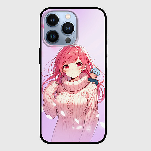 Чехол iPhone 13 Pro Юки - Любовь с кончиков пальцев / 3D-Черный – фото 1