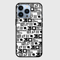Чехол для iPhone 13 Pro Thirty Seconds to Mars pattern rock, цвет: 3D-черный