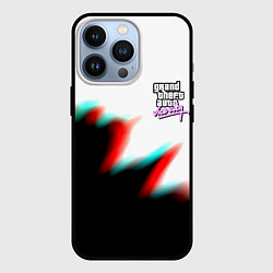 Чехол для iPhone 13 Pro GTA glitch текстура вайсити, цвет: 3D-черный