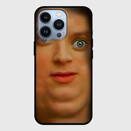 Чехол iPhone 13 Pro Мем упоротый Фродо улыбается / 3D-Черный – фото 1