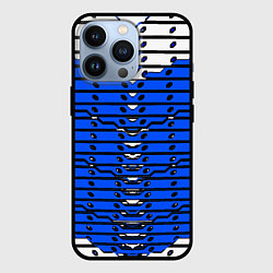 Чехол iPhone 13 Pro Сине-белая техно броня