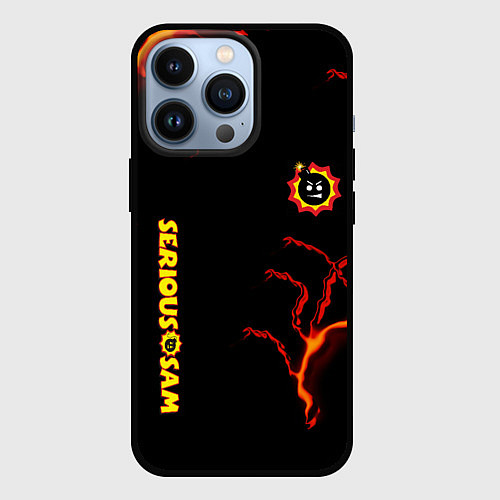 Чехол iPhone 13 Pro Serious Sam game storm / 3D-Черный – фото 1