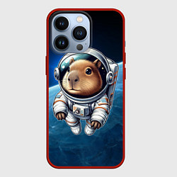 Чехол iPhone 13 Pro Кроха капибара в космическом скафандре