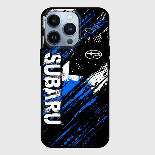 Чехол iPhone 13 Pro Subaru - sport style / 3D-Черный – фото 1