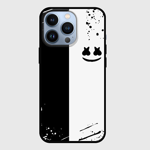 Чехол iPhone 13 Pro Marshmello краски музыка / 3D-Черный – фото 1