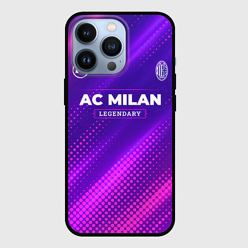 Чехол iPhone 13 Pro AC Milan legendary sport grunge / 3D-Черный – фото 1