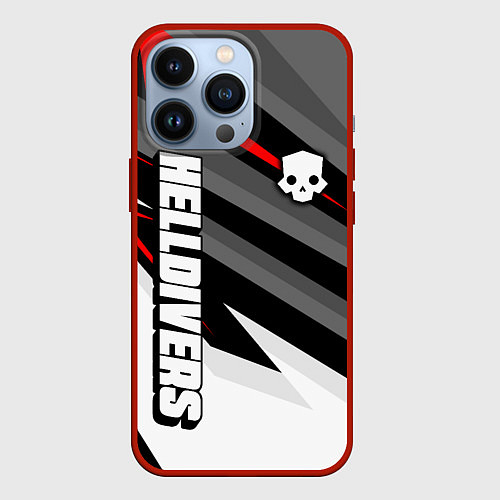 Чехол iPhone 13 Pro Helldivers 2: Skull Logo / 3D-Красный – фото 1