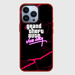 Чехол для iPhone 13 Pro GTA storm vice city, цвет: 3D-красный