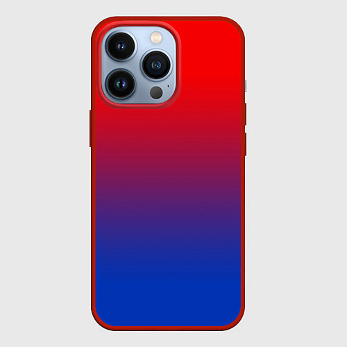 Чехол iPhone 13 Pro Красный и синий градиент / 3D-Красный – фото 1