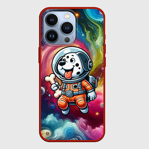 Чехол iPhone 13 Pro Funny dalmatian puppy - ai art / 3D-Красный – фото 1