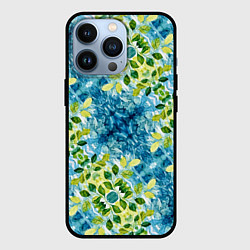 Чехол iPhone 13 Pro Сине-зеленое акварельное настроение