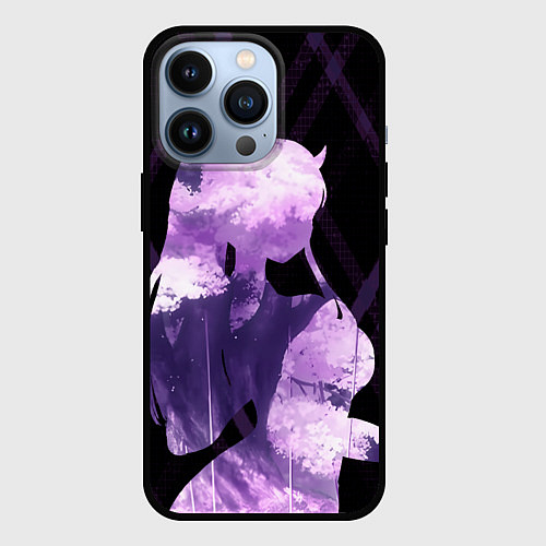 Чехол iPhone 13 Pro Сакура в силуэте Зеро ту / 3D-Черный – фото 1