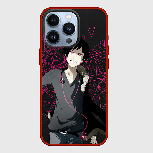 Чехол iPhone 13 Pro Изая Орихара из Дюрарара / 3D-Красный – фото 1