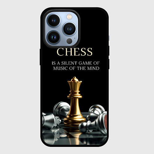 Чехол iPhone 13 Pro Тихая игра музыки разума / 3D-Черный – фото 1