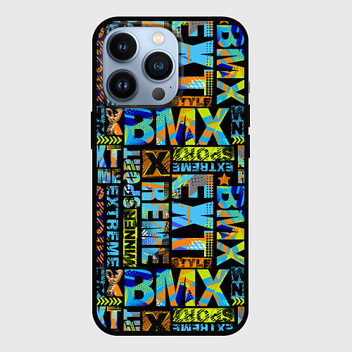 Чехол iPhone 13 Pro Extreme sport BMX / 3D-Черный – фото 1