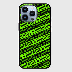 Чехол для iPhone 13 Pro Juventus green pattern sport, цвет: 3D-черный