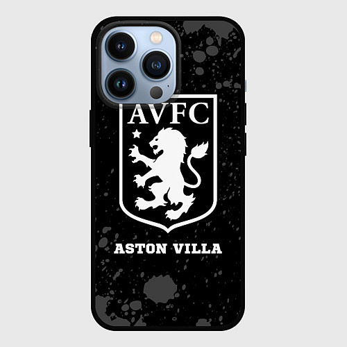 Чехол iPhone 13 Pro Aston Villa sport на темном фоне / 3D-Черный – фото 1