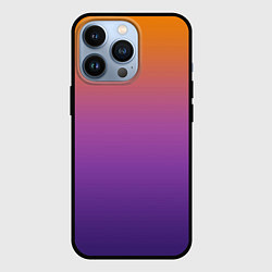 Чехол для iPhone 13 Pro Градиент оранжево-фиолетовый, цвет: 3D-черный