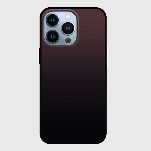 Чехол iPhone 13 Pro Градиент тёмный бордовый / 3D-Черный – фото 1