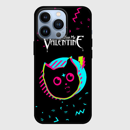 Чехол iPhone 13 Pro Bullet For My Valentine - rock star cat / 3D-Черный – фото 1