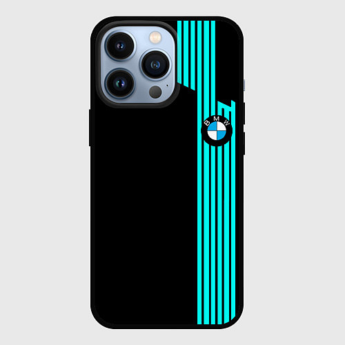 Чехол iPhone 13 Pro BMW sport line geometry / 3D-Черный – фото 1