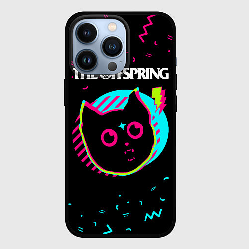 Чехол iPhone 13 Pro The Offspring - rock star cat / 3D-Черный – фото 1