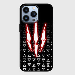 Чехол iPhone 13 Pro The witcher - red logo