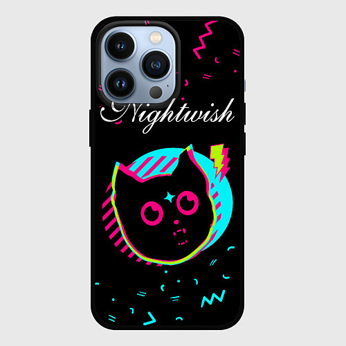 Чехол iPhone 13 Pro Nightwish - rock star cat / 3D-Черный – фото 1