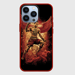Чехол iPhone 13 Pro Муай-Тай боец с крыльями сзади