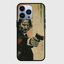 Чехол iPhone 13 Pro Джон Уик с пистолетом