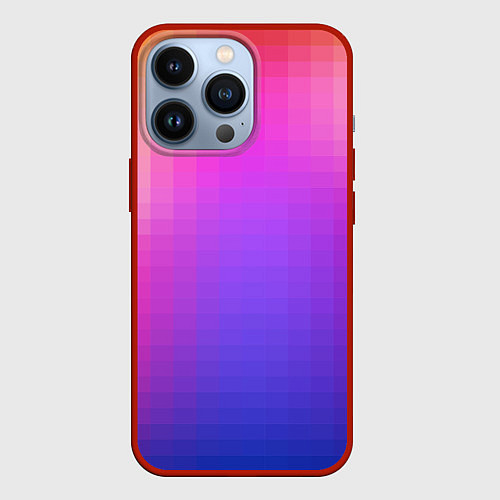 Чехол iPhone 13 Pro Gradient 8-bit / 3D-Красный – фото 1